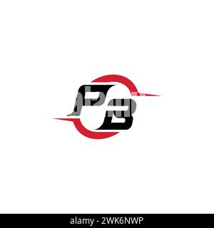 PB initial logo cool and stylish concept for esport or gaming logo as your inspirational Stock Vector