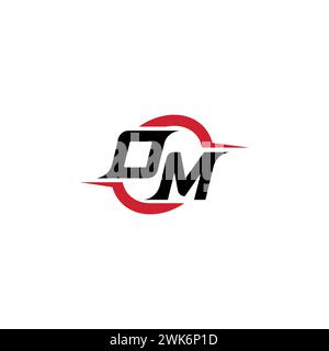 OM initial logo cool and stylish concept for esport or gaming logo as your inspirational Stock Vector