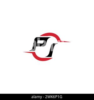 PI initial logo cool and stylish concept for esport or gaming logo as your inspirational Stock Vector