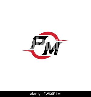 PM initial logo cool and stylish concept for esport or gaming logo as your inspirational Stock Vector