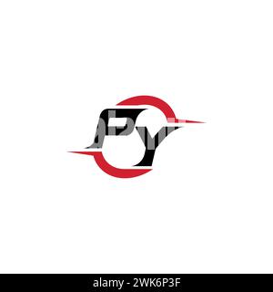 PY initial logo cool and stylish concept for esport or gaming logo as your inspirational Stock Vector