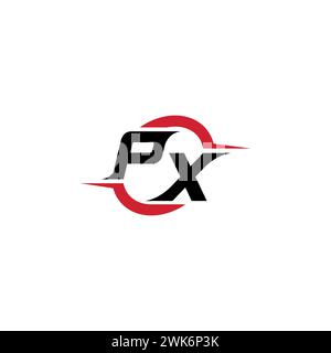 PX initial logo cool and stylish concept for esport or gaming logo as your inspirational Stock Vector