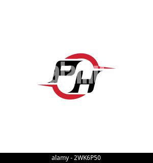 PH initial logo cool and stylish concept for esport or gaming logo as your inspirational Stock Vector