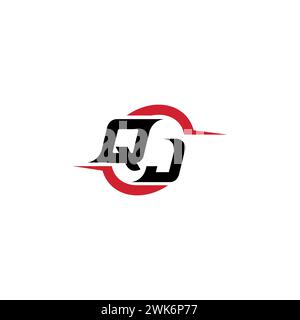 QJ initial logo cool and stylish concept for esport or gaming logo as your inspirational Stock Vector