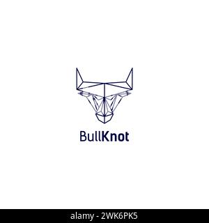 Bull Knot logo. Cow Vector Illustration Stock Vector
