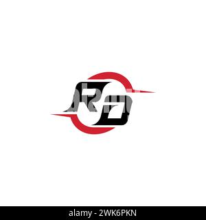 RD initial logo cool and stylish concept for esport or gaming logo as your inspirational Stock Vector