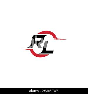 RL initial logo cool and stylish concept for esport or gaming logo as your inspirational Stock Vector