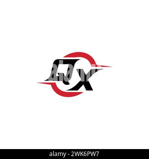 QX initial logo cool and stylish concept for esport or gaming logo as your inspirational Stock Vector