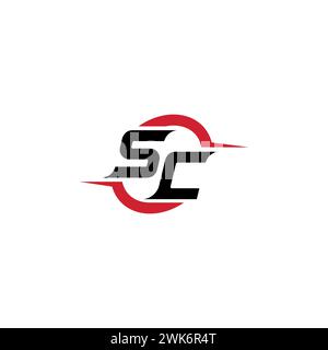 SC initial logo cool and stylish concept for esport or gaming logo as your inspirational Stock Vector