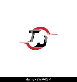 TJ initial logo cool and stylish concept for esport or gaming logo as your inspirational Stock Vector
