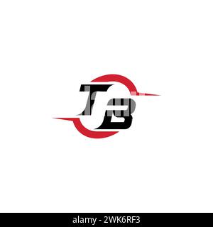 TB initial logo cool and stylish concept for esport or gaming logo as your inspirational Stock Vector