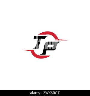 TP initial logo cool and stylish concept for esport or gaming logo as your inspirational Stock Vector