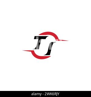 TI initial logo cool and stylish concept for esport or gaming logo as your inspirational Stock Vector