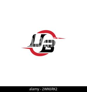 UB initial logo cool and stylish concept for esport or gaming logo as your inspirational Stock Vector