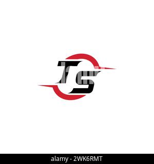 TS initial logo cool and stylish concept for esport or gaming logo as your inspirational Stock Vector