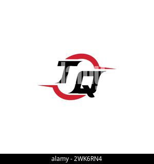TQ initial logo cool and stylish concept for esport or gaming logo as your inspirational Stock Vector