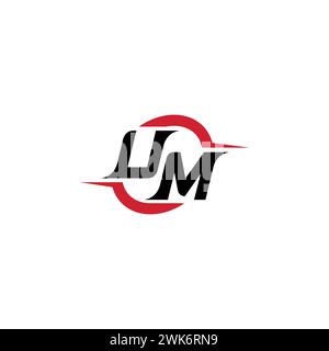 UM initial logo cool and stylish concept for esport or gaming logo as your inspirational Stock Vector