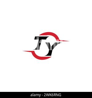TY initial logo cool and stylish concept for esport or gaming logo as your inspirational Stock Vector