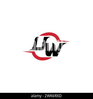 UW initial logo cool and stylish concept for esport or gaming logo as your inspirational Stock Vector