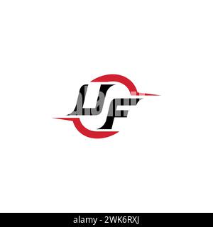 UF initial logo cool and stylish concept for esport or gaming logo as your inspirational Stock Vector