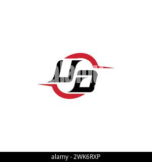 UD initial logo cool and stylish concept for esport or gaming logo as your inspirational Stock Vector