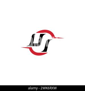 UI initial logo cool and stylish concept for esport or gaming logo as your inspirational Stock Vector