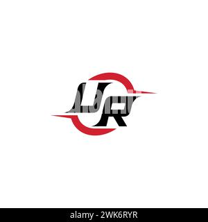 UR initial logo cool and stylish concept for esport or gaming logo as your inspirational Stock Vector