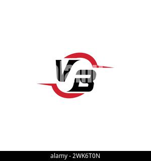 VB initial logo cool and stylish concept for esport or gaming logo as your inspirational Stock Vector