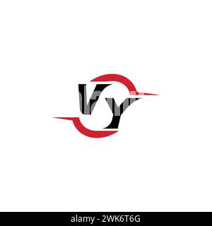 VY initial logo cool and stylish concept for esport or gaming logo as your inspirational Stock Vector