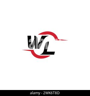 WL initial logo cool and stylish concept for esport or gaming logo as your inspirational Stock Vector