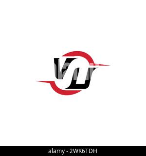 VU initial logo cool and stylish concept for esport or gaming logo as your inspirational Stock Vector