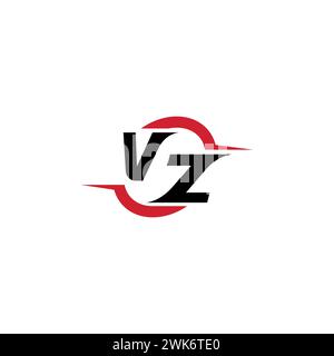 VZ initial logo cool and stylish concept for esport or gaming logo as your inspirational Stock Vector