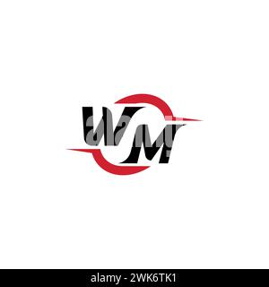 WM initial logo cool and stylish concept for esport or gaming logo as your inspirational Stock Vector