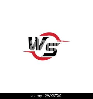 WS initial logo cool and stylish concept for esport or gaming logo as your inspirational Stock Vector