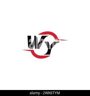 WY initial logo cool and stylish concept for esport or gaming logo as your inspirational Stock Vector
