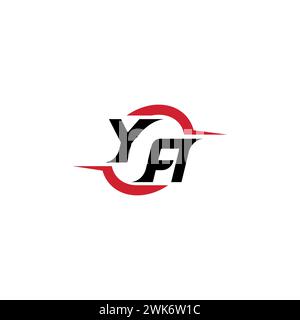 YA initial logo cool and stylish concept for esport or gaming logo as your inspirational Stock Vector