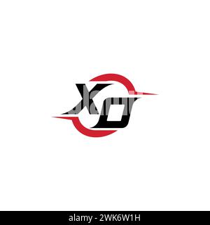 XO initial logo cool and stylish concept for esport or gaming logo as your inspirational Stock Vector