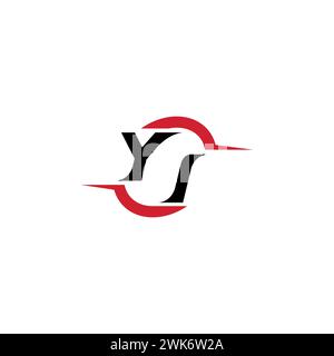 YI initial logo cool and stylish concept for esport or gaming logo as your inspirational Stock Vector