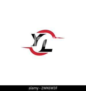 YL initial logo cool and stylish concept for esport or gaming logo as your inspirational Stock Vector