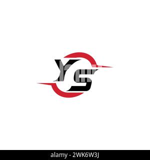 YS initial logo cool and stylish concept for esport or gaming logo as your inspirational Stock Vector