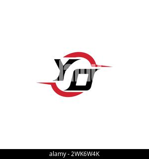 YO initial logo cool and stylish concept for esport or gaming logo as your inspirational Stock Vector
