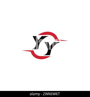 YY initial logo cool and stylish concept for esport or gaming logo as your inspirational Stock Vector
