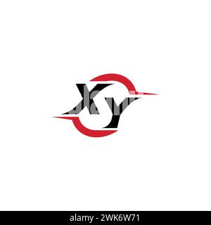 XY initial logo cool and stylish concept for esport or gaming logo as your inspirational Stock Vector