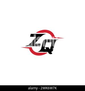 ZQ initial logo cool and stylish concept for esport or gaming logo as your inspirational Stock Vector