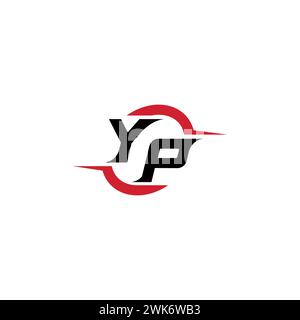 YP initial logo cool and stylish concept for esport or gaming logo as your inspirational Stock Vector