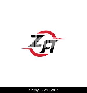 ZA initial logo cool and stylish concept for esport or gaming logo as your inspirational Stock Vector