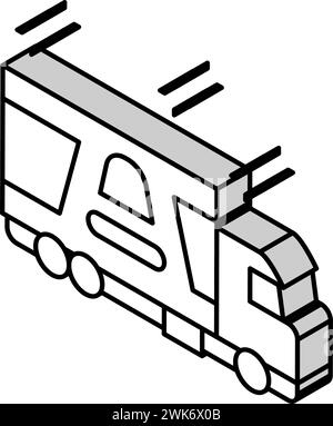 truck transportation candy isometric icon vector illustration Stock Vector