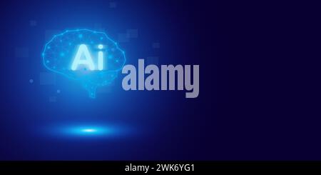 Artificial intelligence Ai self learning improving development problem solving solution tasks of future technology, ai graphics computer chip brain me Stock Photo