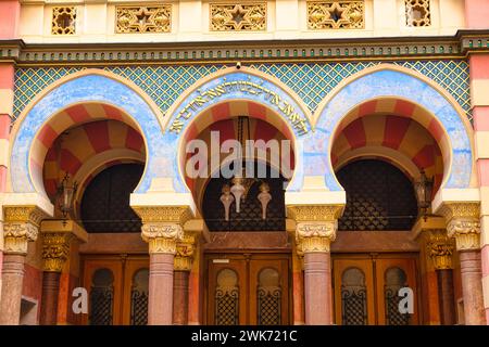 Exterior view of the Jubilee or Jerusalem Synagogue in Prague, Czech Republic Stock Photo
