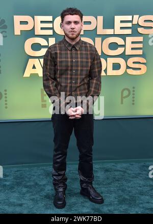 Santa Monica, USA. 18th Feb, 2024. Bazzi arriving at the 2024 People's Choice Awards held at Barker Hanger on February 18, 2024 in Santa Monica, CA. © OConnor-Arroyo/AFF-USA.com Credit: AFF/Alamy Live News Stock Photo